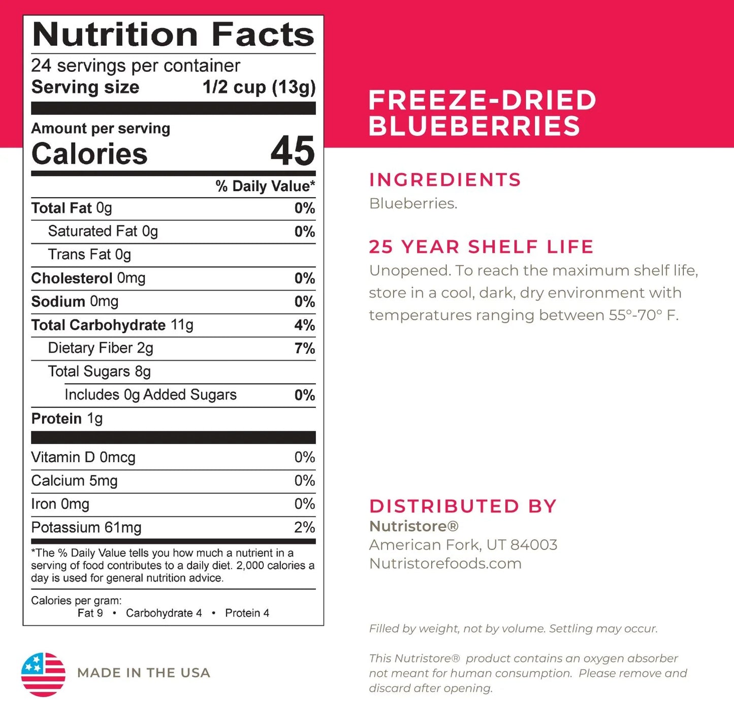 Blueberries Freeze Dried