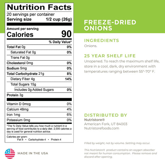 Onions Freeze Dried