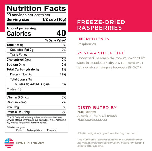 Raspberries Freeze Dried